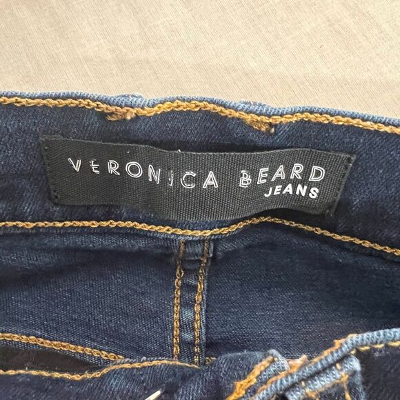 Veronica Beard Debbie Ankle-Crop Skinny Jean Dark river Blue Jean size 23 or 000 - Picture 7 of 11